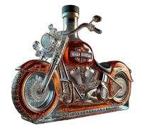 Bouteille à décanter en verre en forme de moto - Ambre - Distributeur de liqueur décoratif avec ouverture ronde - Décoration de bar (B)