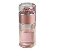 Bouteille À Eau En Verre Infuseur À Séparation Eau-Thé Réutilisable En | Antifuite Passoire Infuseur Amovible Gobelet Portable Pour Thé En Vrac Café Cold Brew Boissons Or Rose 280 ml