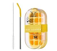 Bouteille à glaçons réutilisable 2 en 1 avec paille, bac à glaçons pour congélateur, maison, cuisine, , extérieur, camping, randonnée, pique-nique, cocktail, gym, fitness, sport