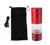 Bouteille à hydrogène Torvex, générateur d'eau hydrogénée de 230 ml par électrolyse, charge magnétique 6000 ppb avec éclairage coloré pour la maison (Rouge)