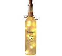 Bouteille à LED Blulu avec inscription et lumières, cadeau pour un ami