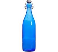 Bormioli Rocco Bouteille en verre Giara 1 000 ml bouchon à bascule bleu