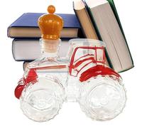 Bouteille à liqueur Tracteur - 300 ml, nouveau design de verre, récipient à spiritueux vide durable, exposition amusante pour la décoration de bar, structure de bec lisse avec ouverture sûre | Créatif