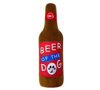 Bouteille à mâcher pour chien - Jouet interactif en peluche - Jouet couineur pour animaux de compagnie - Jouet doux couineur pour chien - Bouteille de vin - Gardien de fromage en peluche - Jouet