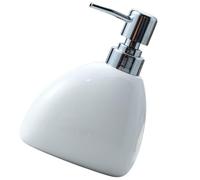 Bouteille à Pompe en Céramique Blanche 450ml, Flacon Vide