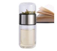 Bouteille à thé avec groupe infuseur, groupe infuseur de thé en verre | Gobelet à thé double couche avec isolation - Bouteille à thé en vrac pour thé à la fleur de thé en vrac voyage à domicile