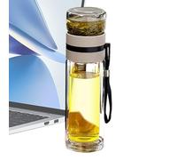 Bouteille à thé de 450 ml : tasse à infuseur portable avec corde, récipient d'eau transparent | Bouteille en verre résistant à la chaleur pour la fabrication d'herbes, le mélange de fruits, les