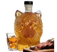 Bouteille à whisky - 350 ml | Décanteur à liqueur tête de loup | Décanteur à vin en forme d'animal | Décoration de bar pour bourbon, amateurs de whisky, fêtes et affichage à la maison