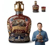 Bouteille à whisky commémorative du 250e anniversaire des États-Unis - America 1776-2026 « We The People Heritage Decanter | Cadeau patriotique de fête des pères pour liqueur, scotch, bourbon ou vin