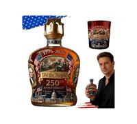 Bouteille à whisky commémorative du 250e anniversaire des États-Unis, bouteille à whisky 250e anniversaire, réserve personnelle, cadeau patriotique pour liqueur, scotch, bourbon ou vin