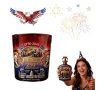 Bouteille à whisky commémorative du 250e anniversaire des États-Unis, verre à whisky « We The People » pour collectionneurs (tasse)
