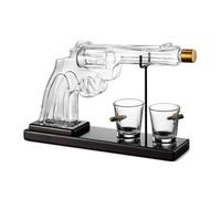 Bouteille à whisky - Décanteur décoratif en verre | de qualité supérieure avec fonction de versement élégante, cadeau pour homme pour père, anniversaire, Noël, retraite, maison, bar, boisson