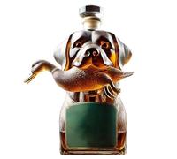 Bouteille à whisky | Décanteur en verre Hound Bouteille à whisky hermétique pour alcool Statuette de chien, décoration d'intérieur pour brandy, bourbon, vodka homme, tequila, décorations de fête