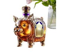 Bouteille à whisky en forme d'animal - Carafe à liqueur amusante en forme d'animal | Décanteur à whisky | Statuette de table décorative vide pour décoration d'intérieur pour la famille et les amis