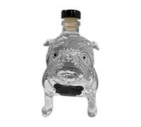Bouteille à whisky en verre amusant à décanter pour chien, adorable bouteille d'alcool fantaisie pour la maison, mariage, enterrement de vie de jeune fille, fête des pères, homme, marron