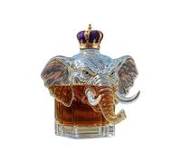 Bouteille à whisky pour animaux - Bouteille en verre à décanter de vin d'éléphant drôle | Conteneur de boisson haute transparence - Décoration de bureau pour mari, papa, oncle, grand-père, petit ami