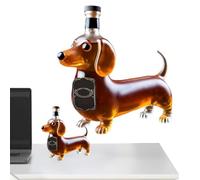 Bouteille à whisky - Teckel en forme de chien, réservoir à spiritueux fait main, décanteur décoratif à vin, distributeur d'alcool artistique | pour restaurant, salle à manger, pendaison de crémaillère