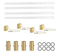 Bouteille à whisky torche tiki, kit de chalumeau pour bouteilles de vin, 4 mèches de torche longue durée, couvercle de lampe en cuivre, support de mèche en laiton pour décoration intérieure et