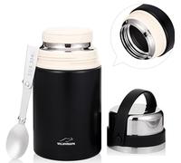 Bouteille alimentaire isotherme en acier inoxydable de 800 ml avec cuillère et bol pliants, étanche, sans BPA, scellée sous vide, idéale pour le travail, l'école, les voyages, le camping