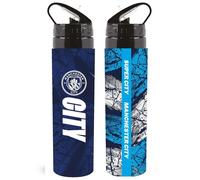 Hy-Pro Bouteille alu Manchester City F.C. licence officielle 750 ml - paille pliable, étanche
