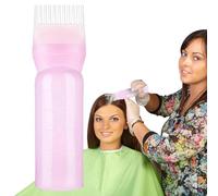 Bouteille applicatrice de peigne à racines,applicateur de bouteille à racines,Bouteille de peigne de coloration de cheveux | de de couleur de teinture capillaire Portable avec échelle
