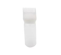 Bouteille applicatrice de peigne à racines, bouteille applicatrice de teinture capillaire 160ML avec brosse, huile pour teinture capillaire, blanc