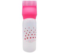 Bouteille applicatrice pour cheveux - 4,5 x 17 cm 60 ml | Flacon peigne racine avec échelle graduée bouteille brosse teinture pour cheveux | Outil simple pour huiler et teindre les cheveux
