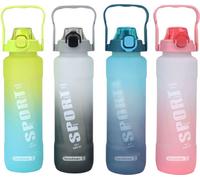 Bouteille avec couvercle et paille bewinner multicolore 1 l