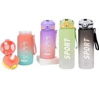 Bouteille avec couvercle et paille bewinner multicolore 800 ml