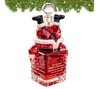 Bouteille Bourbon Le Père Noël Coincé Dans La Cheminée Verrerie Vide Pour | Bouteille de Boisson Festive Pour Décoration Étagère Idéal Pour Whisky Bourbon Vin Cocktails Brandy Bière L'Entrée