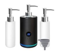 Bouteille chauffe-huile de massage, chauffe-lotion, chauffe-huile, chauffage électrique professionnel pour la maison, le salon, le spa, massage corporel, avec deux distributeurs d'huile avec entonnoir