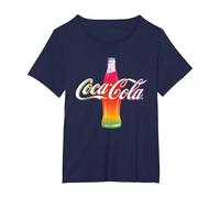 Bouteille Coca Cola Multicolore T-Shirt, Femme Grandes Tailles, Bleu Marine, 6X
