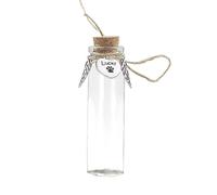Bouteille commémorative de Cheveux d'animal familier, fiole en Verre pour des Cendres ou des Cheveux Chien ou Chat Souvenir Cadeau de Perte d'animal familier (Custom Name)