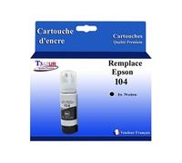 T3AZUR - Bouteille compatible avec Epson EcoTank ET-2810, ET-2811, ET-2812, ET-2814, ET-2815 - Noire Noire G