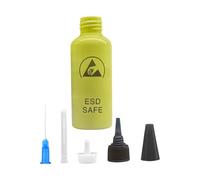 Bouteille d ' alcool liquide en plastique de 65ml, bouteille adhésive de solvant de colophane avec aiguille de distribution pour la réparation des colles, récipient Portable