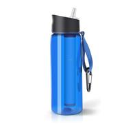 Bouteille d ' eau avec filtre et paille, 650 ml, 0, 01 microns, bouteille d ' eau d ' extérieur réutilisable pour voyage, camping, randonnée, purificateur