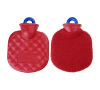 Bouteille d ' eau avec peluche, Red SMALL SIZE 350ML | Conception en silicone anti-fuite pour une sûre et une rétention de la Chauffe-pieds pour les temps