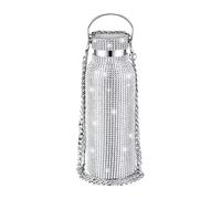 Bouteille d’eau -,Bouteille d'eau thermale avec strass - Gobelets à paillettes rechargeables de 350ml, avec chaîne, bouteilles isolées en