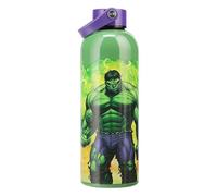 Paladone Bouteille d'eau Marvel Hulk inox 500 ml isolée, boucle, sous licence officielle