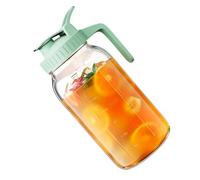Bouteille d ' eau en verre avec échelle Visible et filtre supérieur à charnière pour café, thé et boissons, pichet de capacité pour réfrigérateur