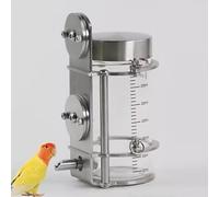 Bouteille D’Eau en Verre pour Perroquet Distributeur D’Eau Automatique pour Oiseaux Abreuvoir en Verre pour Petits Animaux avec Support Universel pour Cage Capacité 300ml/500ml Grand Volume 300ml