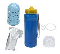 Bouteille d’eau filtrée avec membrane à fibres creuses, bouteille de filtration d’eau portable pour le voyage, la randonnée et le camping, bouteille purificatrice d’eau pour l’exté (Bleue)