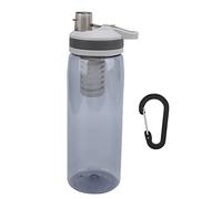 Bouteille d’eau filtrée portable de 770 ml, purificateur d’eau pour l’extérieur, idéal pour le camping, la randonnée et les situations d’urgence, avec membrane filtrante en fibre c (Grise)