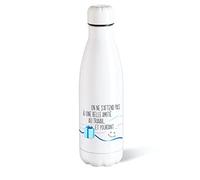 Bouteille d’eau Isotherme 500ml Acier Collègue Gourde Réutilisable Ecologique Maintien Chaud/Froid 12h. Idée Cadeau Original Humour Homme Femme Retraite Mutation Sport Bureau Anniversaire Noël
