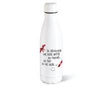 Bouteille d’eau Isotherme 500ml Acier Collègue Gourde Réutilisable Ecologique Maintien Chaud/Froid 12h. Idée Cadeau Original Humour Homme Femme Retraite Mutation Sport Bureau Anniversaire Noël