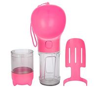 Bouteille d’Eau Portable pour Chiens et Chats, gobelet de Voyage Anti-Fuite de 300 ML avec Distributeur d’Eau à Un Bouton, Design en Arc Ergonomique pour Petits, Moyens et Grands a (Rose)