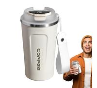 Bouteille d'affichage de la température - Bouteille à café sous vide de 510 ml, tasse à double paroi de rétention de la chaleur, tasse de voyage résistante aux déversements, porte-eau pour boissons