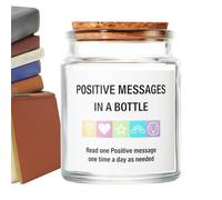 Bouteille d'affirmation positive - Bocal à messages d'inspiration quotidienne pour sœur, petite amie, fille, épouse, soulagement du stress, cadeau