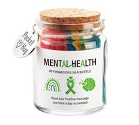 Bouteille d'affirmation positive - Messages de Ɓonne Ƈhance en papier de 8,4 cm | Cadeau de motivation d'encouragement - Mots inspirants pour petite amie, épouse, sœur, fille, Joię quotidienne.