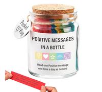 Bouteille D'affirmations Positives | Boîte À Messages Motivants - Flacon Avec Mots Encouragements Amie Sœur Petite-Amille Et Fille émotionnel, offrant une source journalière d'inspiration et de revit